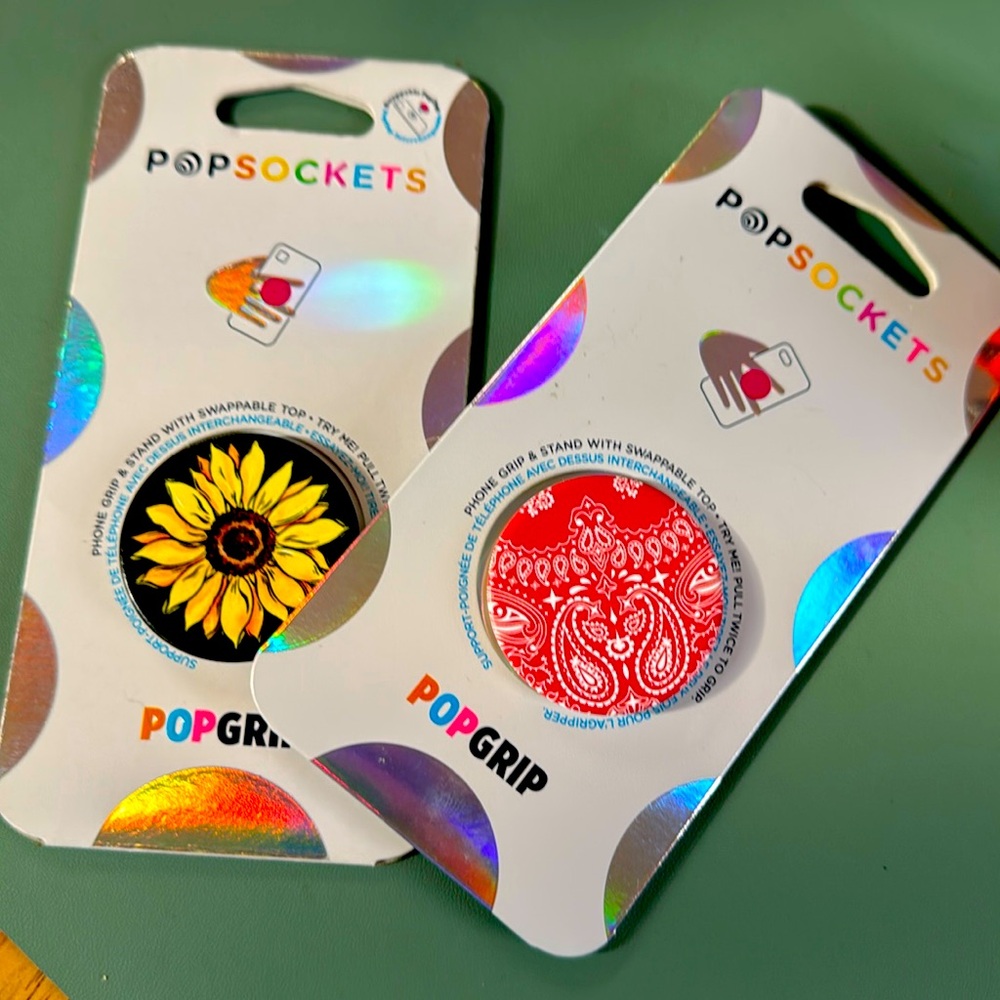 Popsocker phone grips (2) new